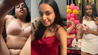 Pretty Indian Girl Gives Intense Deepthroat on Her 21st Birthday Then Gets Fucked With Legs High