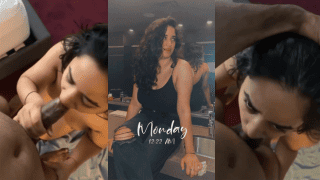 Hot & Sizzling Indian Girl Gives Deepthroat Blowjob On Her Knees While He Makes Her Look Up