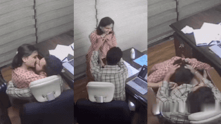 Beautiful Indian Secretary Gets Happily Defiled by Her Boss on CCTV and the Clip Gets Leaked