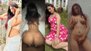 Sexy Indian Girl Presses Her Boobs in a Pink Top Then Gets Fucked in Doggy and Masturbates After Bath
