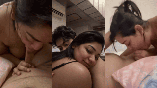 Sweet Indian Girlfriend Cuddles Into a Long Deepthroat Then Rides Shy in a Tight Hug